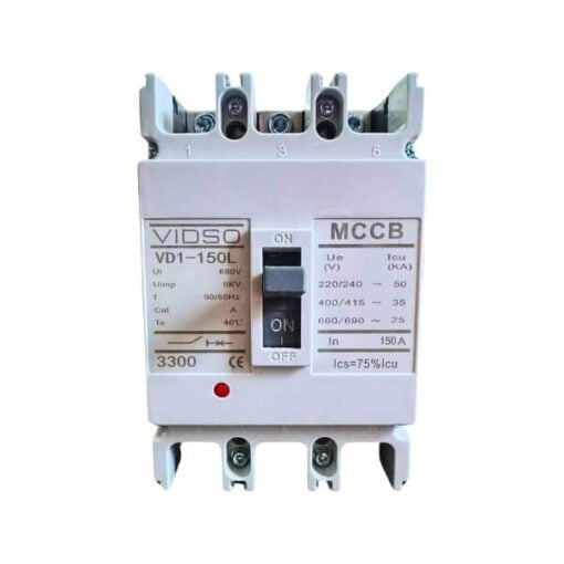 Disjuntor Caixa Moldada Tripolar 150a 3 Polos 50ka VD1-150L - VIDSO