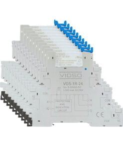 Kit 10 X - Rele Interface Slim 6mm Trilho Din 24vcc 6a VDS-1R-24 - VIDSO