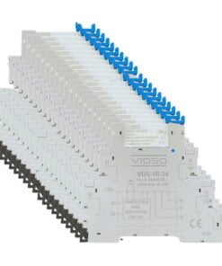 Kit 20 X - Rele Interface Slim 6mm Trilho Din 24vcc 6a VDS-1R-24 - VIDSO