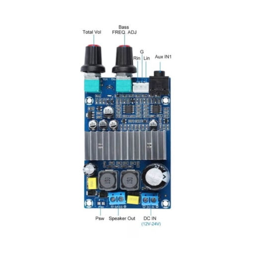 Placa Amplificador Digital Subwoofer C Ajuste Crossover - 100w - Image 5