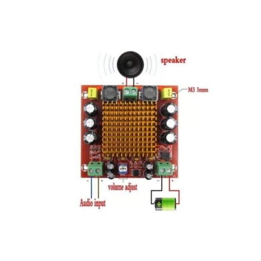 Placa Montada Amplificador Tpa3116da Classe D 150w Rms Mono - Image 3